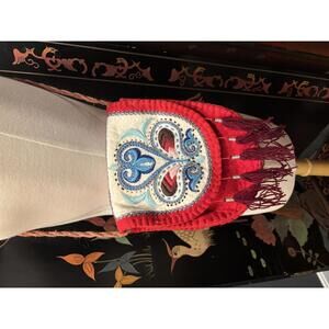 Vintage Embroidered Fringe Crossbody Bag | Boho Folk Festival Textile